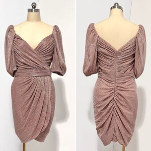 Jonathan Simkhai Shimmer Nina Plisse Mini Dress Sz 6 Fairy Coquette Ballet Party